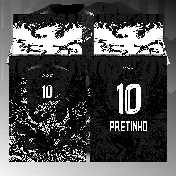 Template Camisa - InterClasse Fênix Negra detalhada 2024 - Vetor