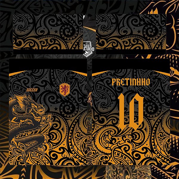 Template Camisa - InterClasse Dragão Maori Soccer 24 - Vetor