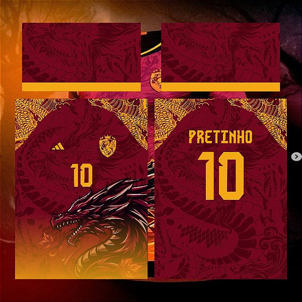 Template Camisa - InterClasse Dragão cospe Floral 24 - Vetor