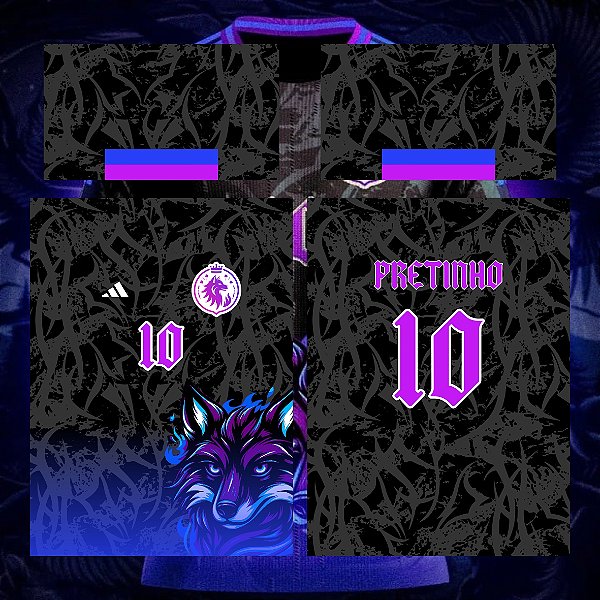 Template Camisa - InterClasse Fox lilas grunge 24 - Vetor