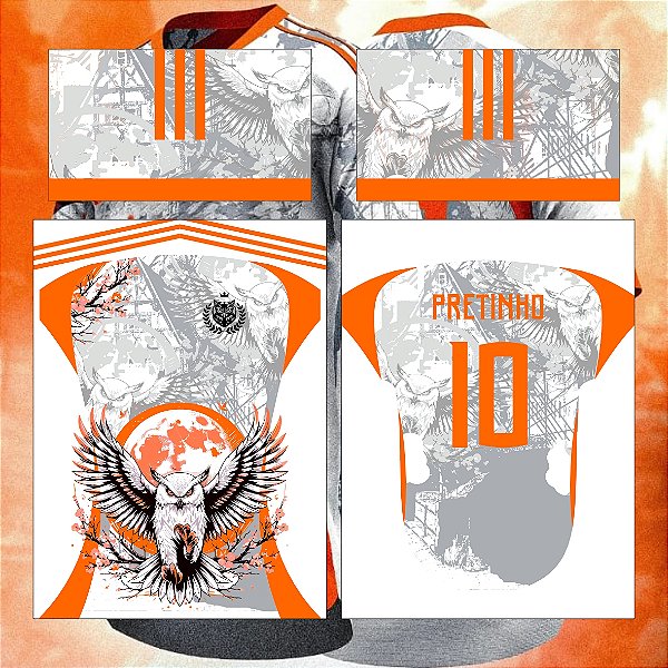 Template Camisa - InterClasse Coruja Floral orange 2024 - Vetor