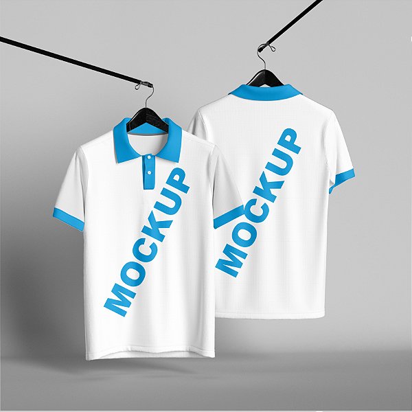 Mockup Camiseta camisa Polo Masculina Jersey Ref 128 - Cdr Yellow Images