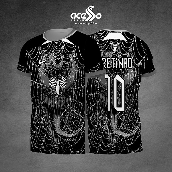 Template Camisa - Venom cinza 25 - Vetor