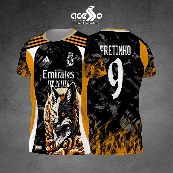 Template Camisa - Real Madrid Fox 25 - Vetor