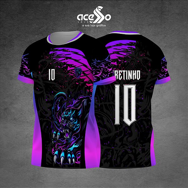 Template Camisa - W Pantera Degradê Colors 25 - Vetor