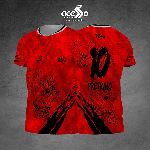 Template Camisa - Taz mania red Conceito 25 - Vetor
