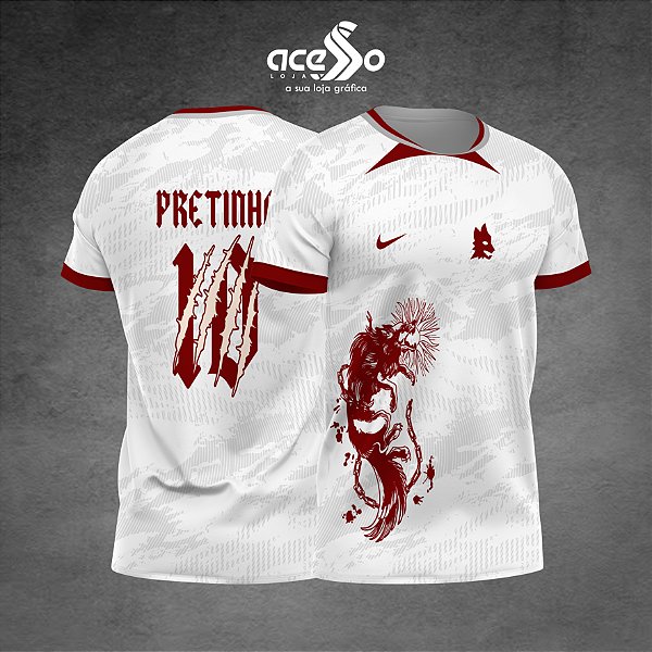 Template Camisa - Lobo vermelho roma 2025 - Vetor