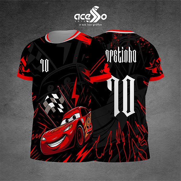 Template Camisa - Carro Relampago mcqueen 2025 - Vetor
