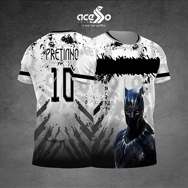 Template Camisa - Pantera negra grunge black 25 - Vetor