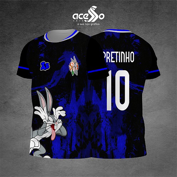 Template Camisa - - Pernalonga grunge royal 3B - 2025 - Vetor