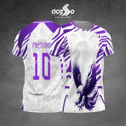 Template Camisa - Águia Roxa AB - Degrade 25 - Vetor