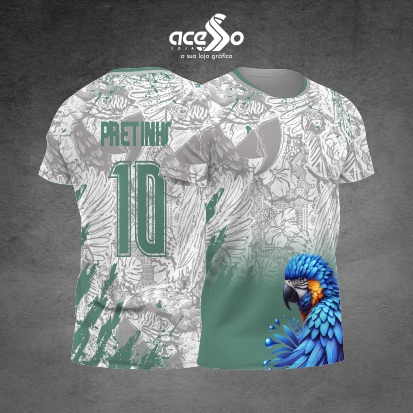 Template Camisa - Arara Pintura blue 2025 - Vetor
