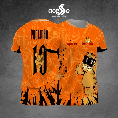 Template Camisa - Garfield - orange 2025 - Vetor