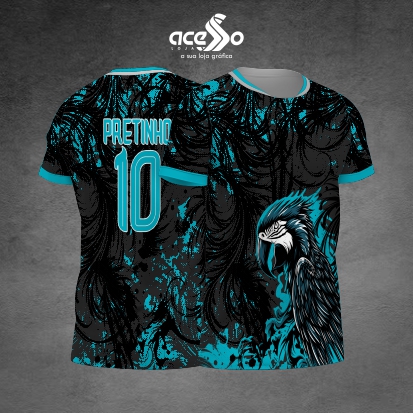 Template Camisa - Arara Loro Azul 25 - Vetor
