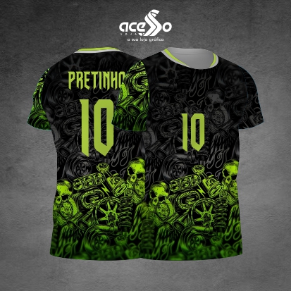Template Camisa - Caveira e ferragens grunge 2025 - Vetor