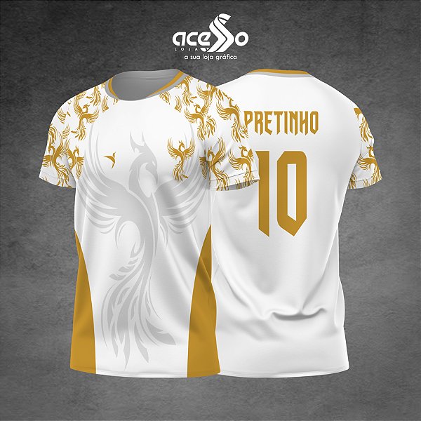 Template Camisa - Fenix Simples dourada 2 - 25 - Vetor