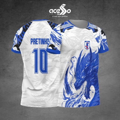 Template Camisa - Japão Dragão Azul 2025 - Vetor