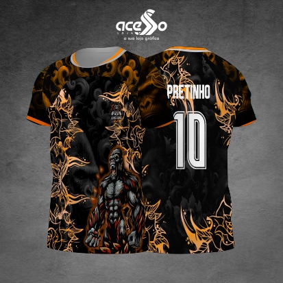 Template Camisa - KingKong Gold e Black 25 - Vetor