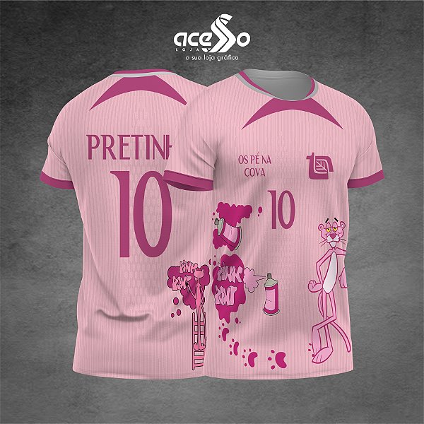Template Camisa - Pantera Cor de Rosa - Pé na cova 2025 - Vetor