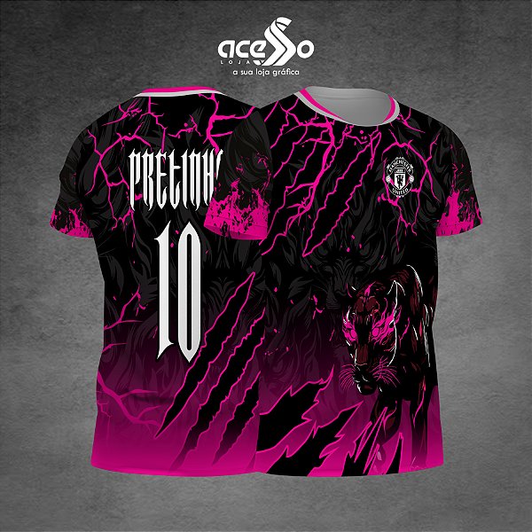 Template Camisa - Pantera Olhos fire pink 25 - Vetor