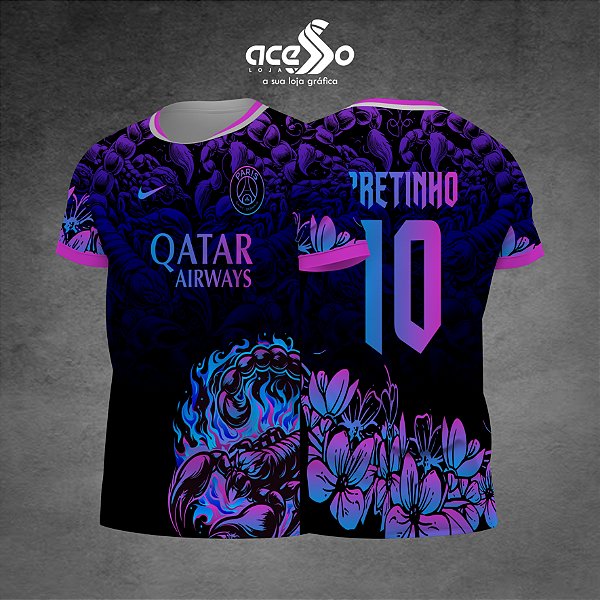 Template Camisa - PSG Escorpião Degradê On Fire 25 - Vetor