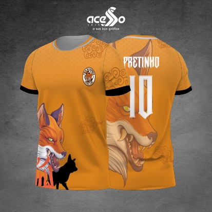 Template Camisa - Raposa laranja japonesas 2025 - Vetor