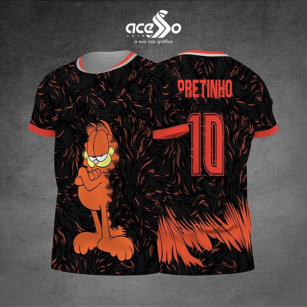 Template Camisa - Garfield pelos 25 - Vetor