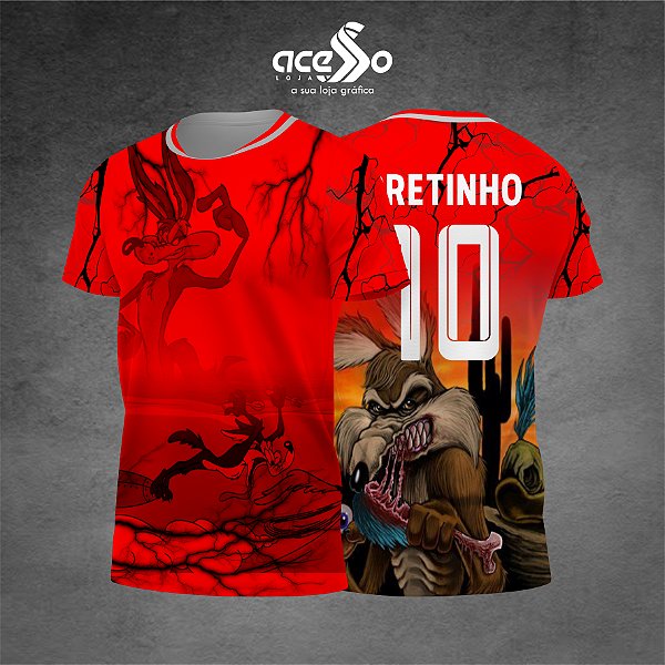 Template Camisa - Coyote - papaleguas vermelho 2025 - Vetor