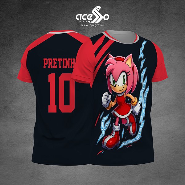 Template Camisa - Amy Rose Raios team 25 - Vetor