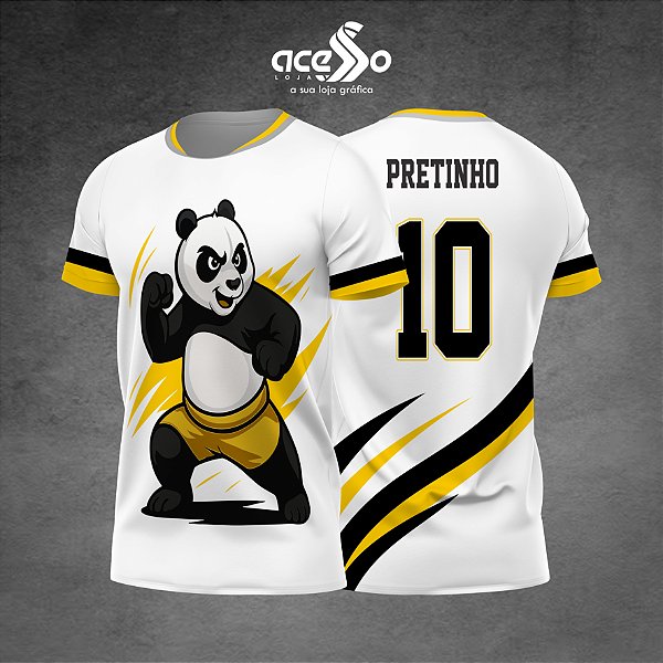 Template Camisa - Panda Amarelo team 25 - Vetor