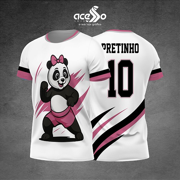 Template Camisa - Panda Rosa team 25 - Vetor
