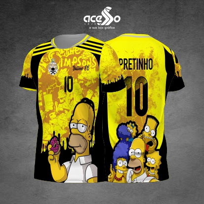 Template Camisa - The Simpsons Amarela 2025 - Vetor