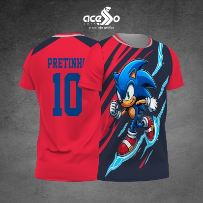 Template Camisa - Sonic Raios team 25 - Vetor