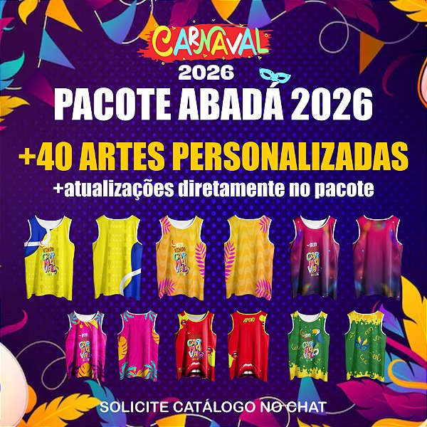 Templates ABADÁ CARNAVALESCO - PACOTE ABADÁ 2026 - Vetor