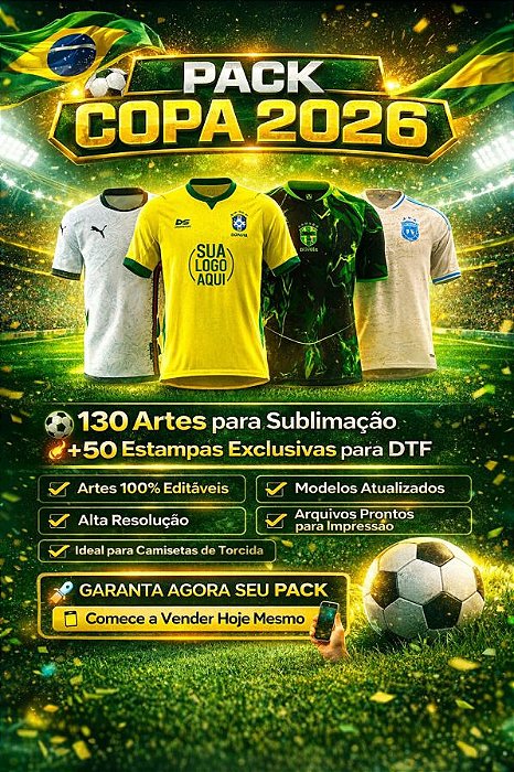Pack Copa Do Mundo 2026 - +137 Vetores - +50 Dtf Png - Vetor