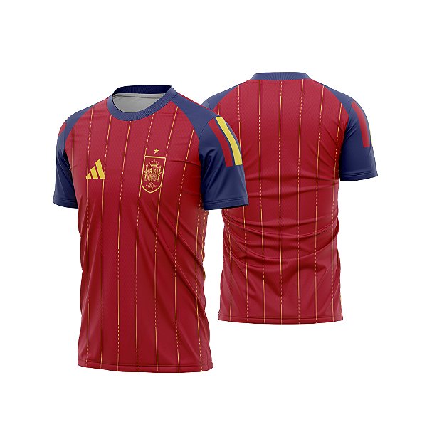 Template vetorizado Camisa - Espanha Titular 2026 - ARTE VETOR CDR