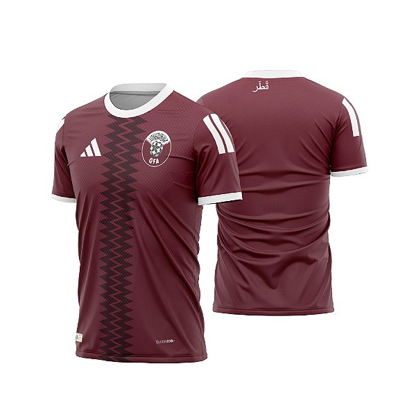 Template vetorizado Camisa - Qatar Titular 2026 - ARTE VETOR CDR