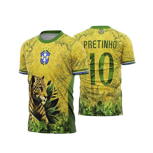 Template Camisa - Brasil Personalizado ref 53 Onça - ARTE VETOR CDR