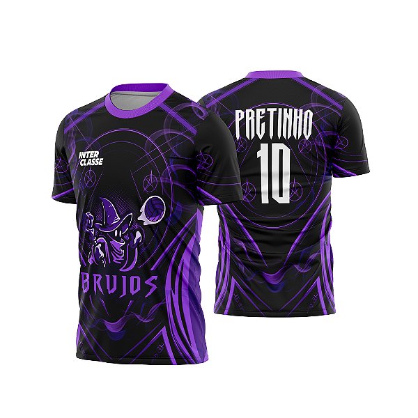 Template Camisa - Bruxo black roxo 26 - Vetor