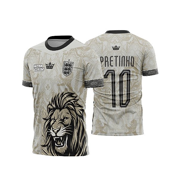 Template Camisa - Inglaterra Leão Bege 26 - Vetor