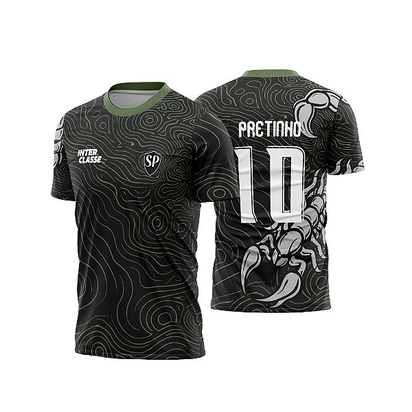 Template Camisa - Lines verde Escorpião 26 - Vetor