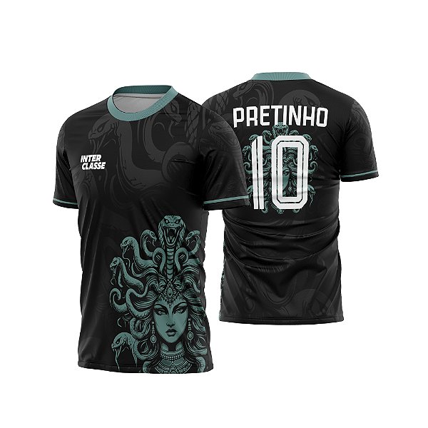 Template Camisa - Medusa verde água 26 - Vetor