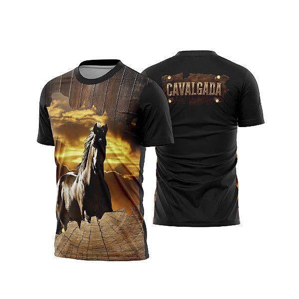 Template Camisa - Cavalgada - Cavalo REF 14 - ARTE VETOR CDR