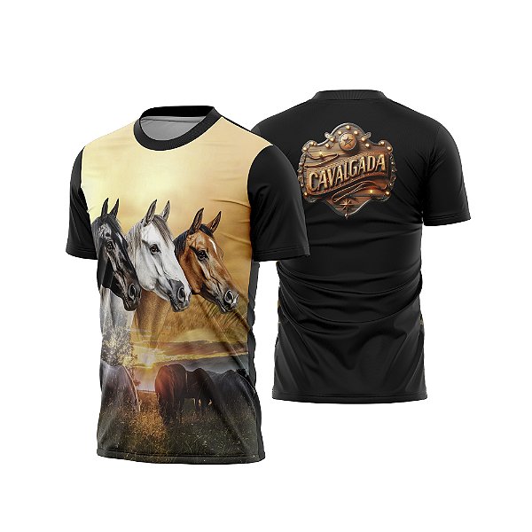 Template Camisa - Cavalgada - Cavalo REF 37 - ARTE VETOR CDR