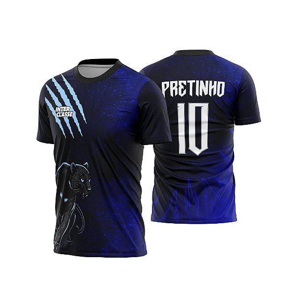 Template Camisa - Pantera Grunge Azul 26 - CDR Vetor