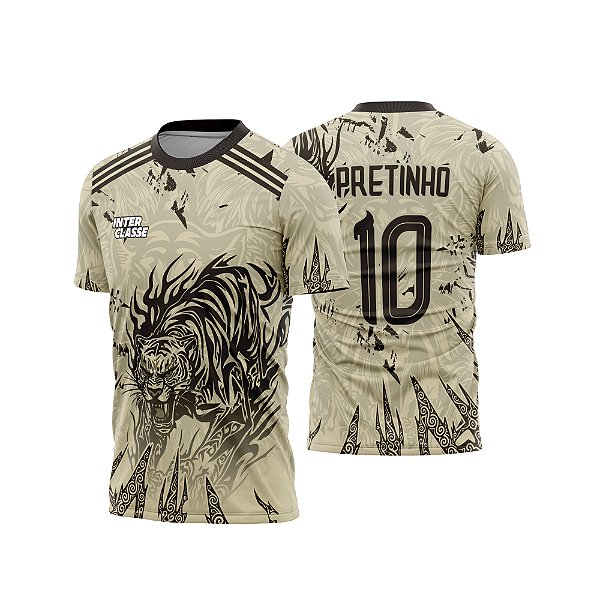 Template Camisa - Tigre Feroz tribal 26 - CDR Vetor