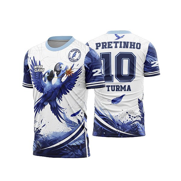 Template Camisa - Arara Azul Floral rio 2026 - CDR Vetor
