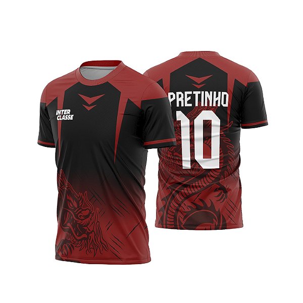 Template Camisa - Dragão chines red 26 - CDR Vetor