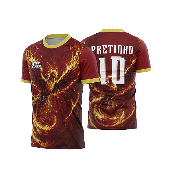 Template Camisa - Fenix Vermelha Fogo 2026 - CDR Vetor