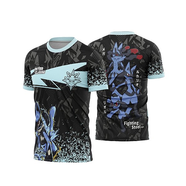 Template Camisa - Lucario Fighting steel 26 - CDR Vetor